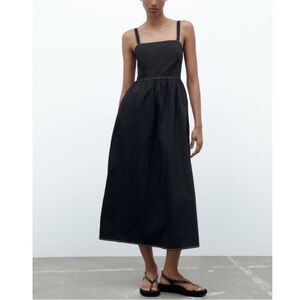 Zara | Dresses | Zara Metallic Thread Halter Dress | Poshmark